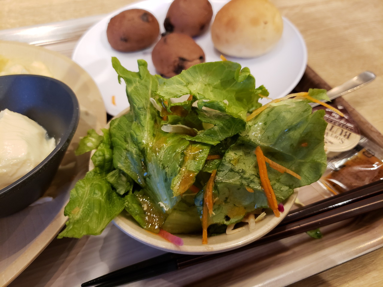 無料朝食バイキング サラダ