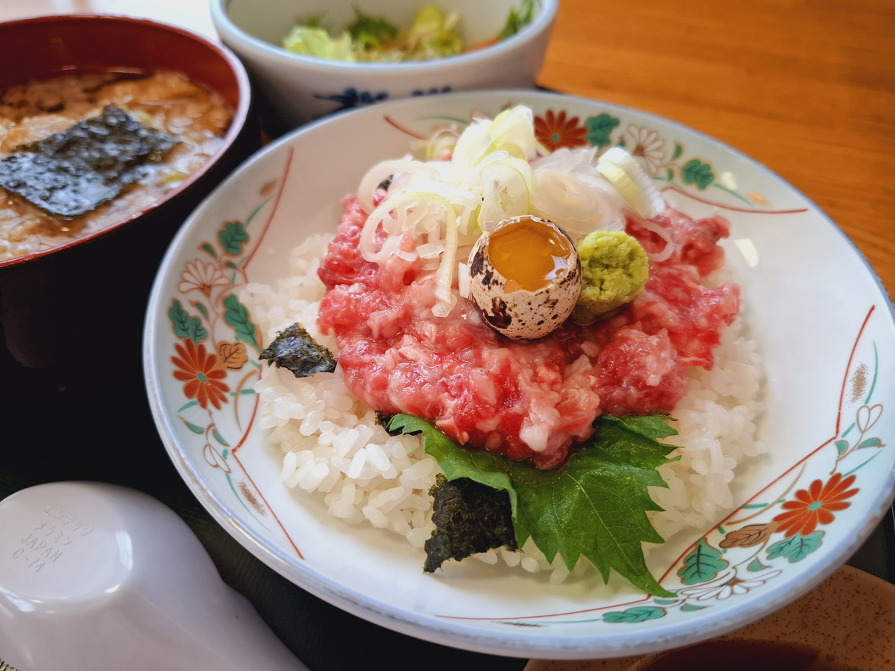 「食事処 日の出」ネギトロ丼セット