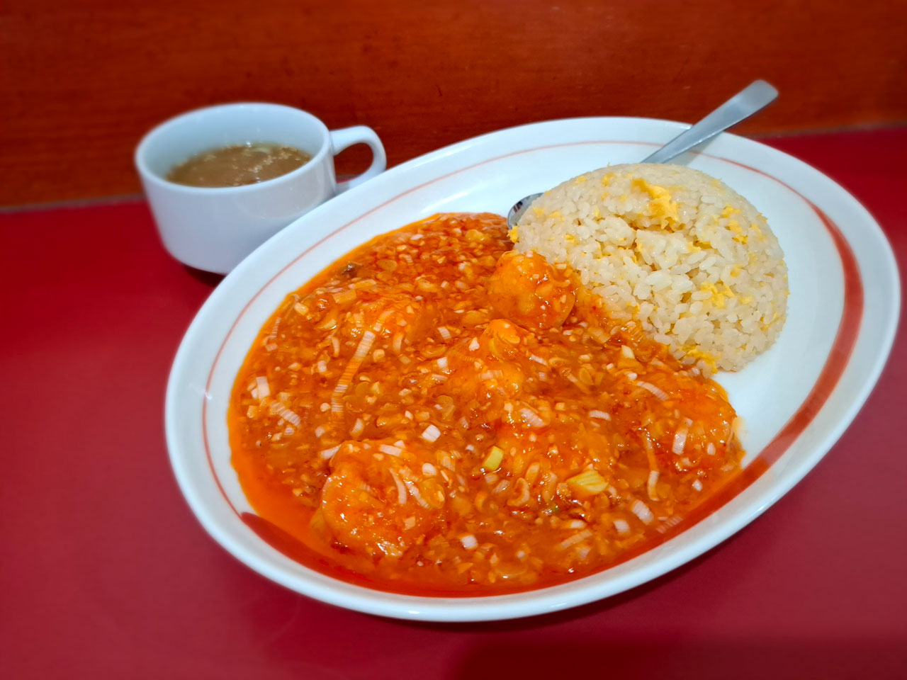 桃林 エビチリあんかけチャーハン