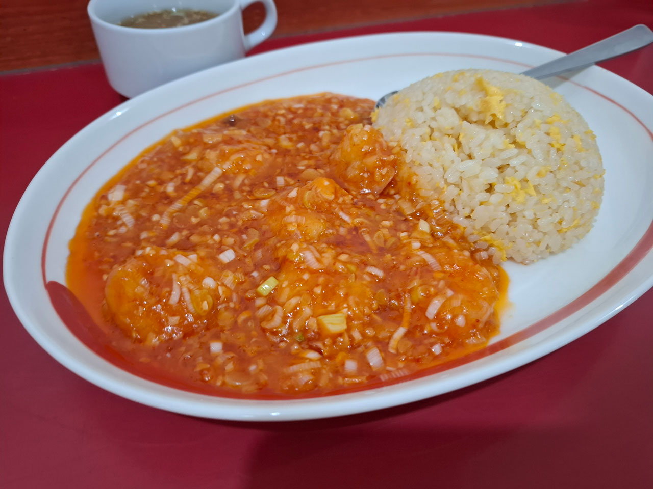 桃林 エビチリあんかけチャーハン