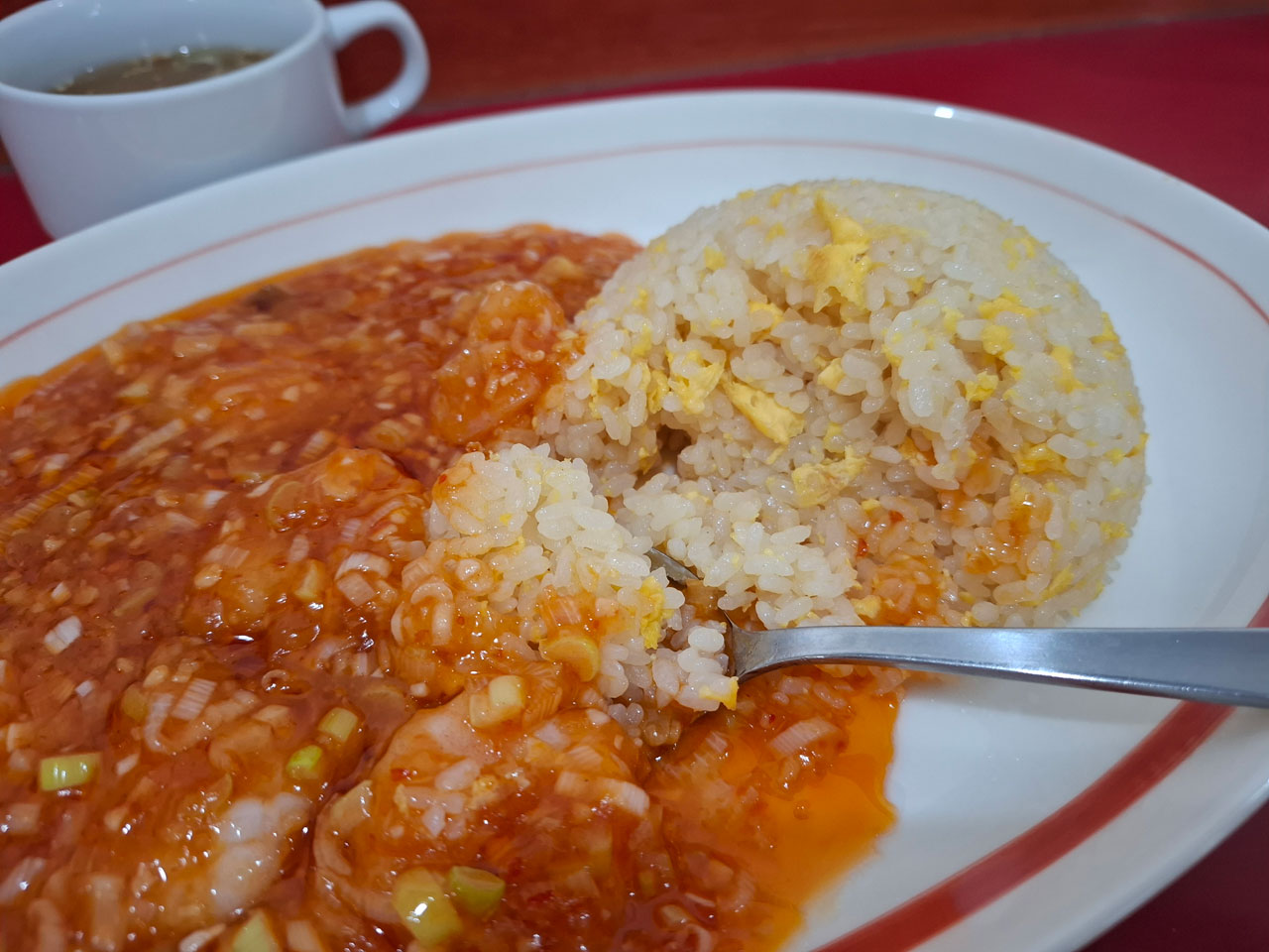 桃林 エビチリあんかけチャーハン