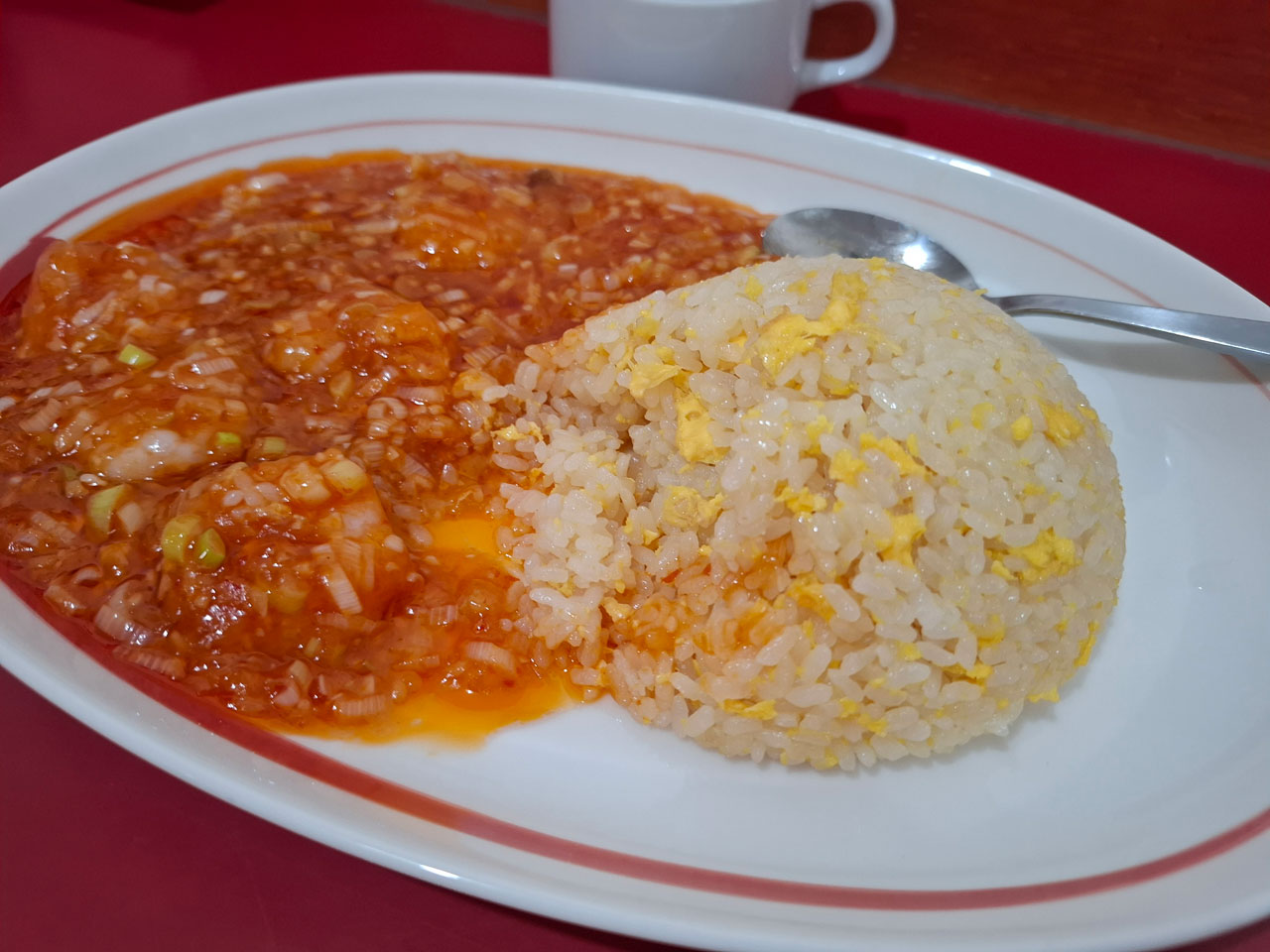 桃林 エビチリあんかけチャーハン