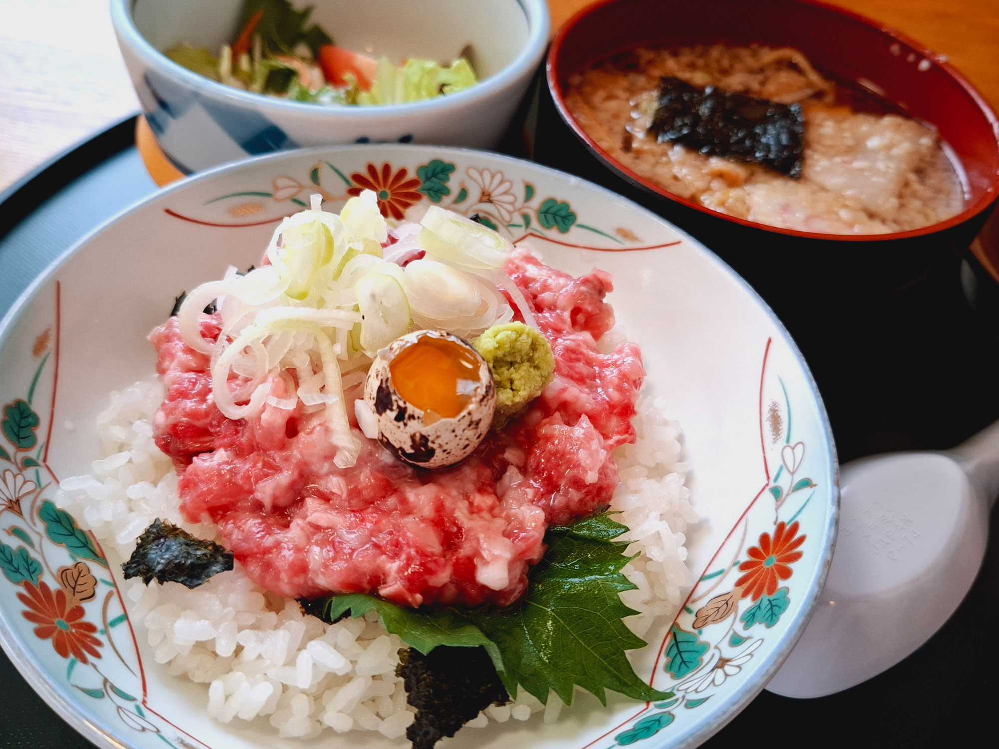 「食事処 日の出」ネギトロ丼セット