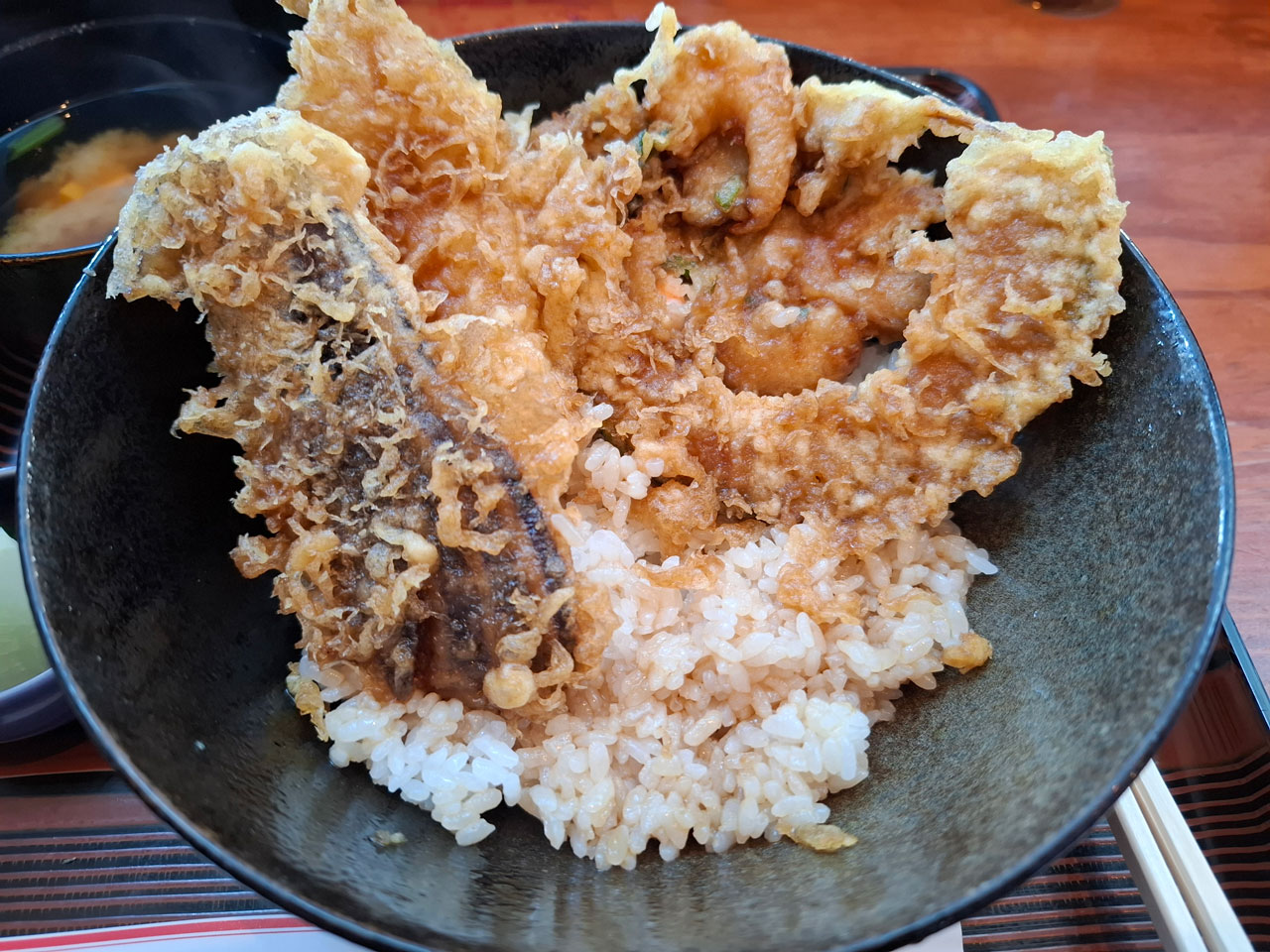 上天丼の野菜天ぷら