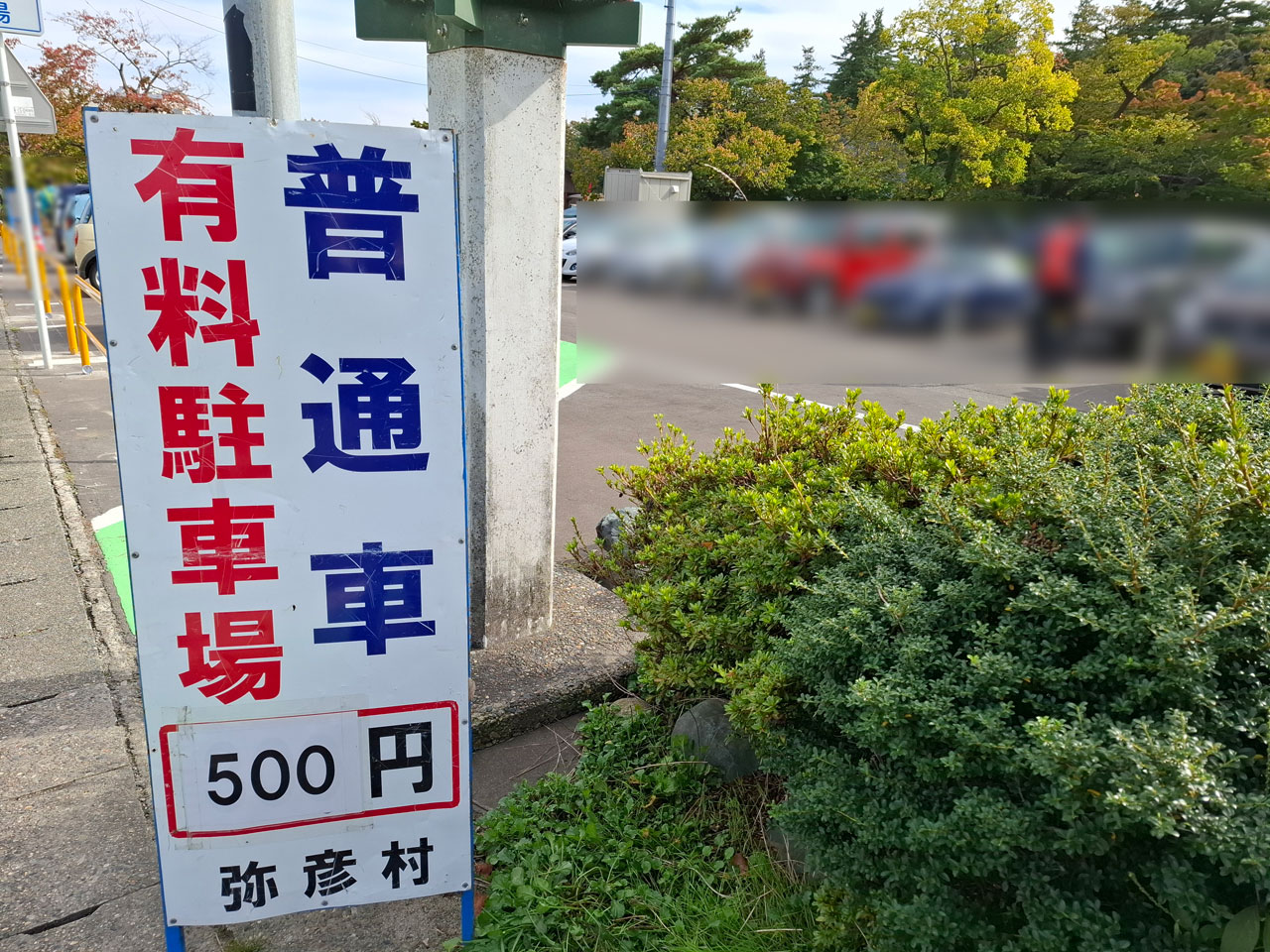 弥彦公園駐車場 料金