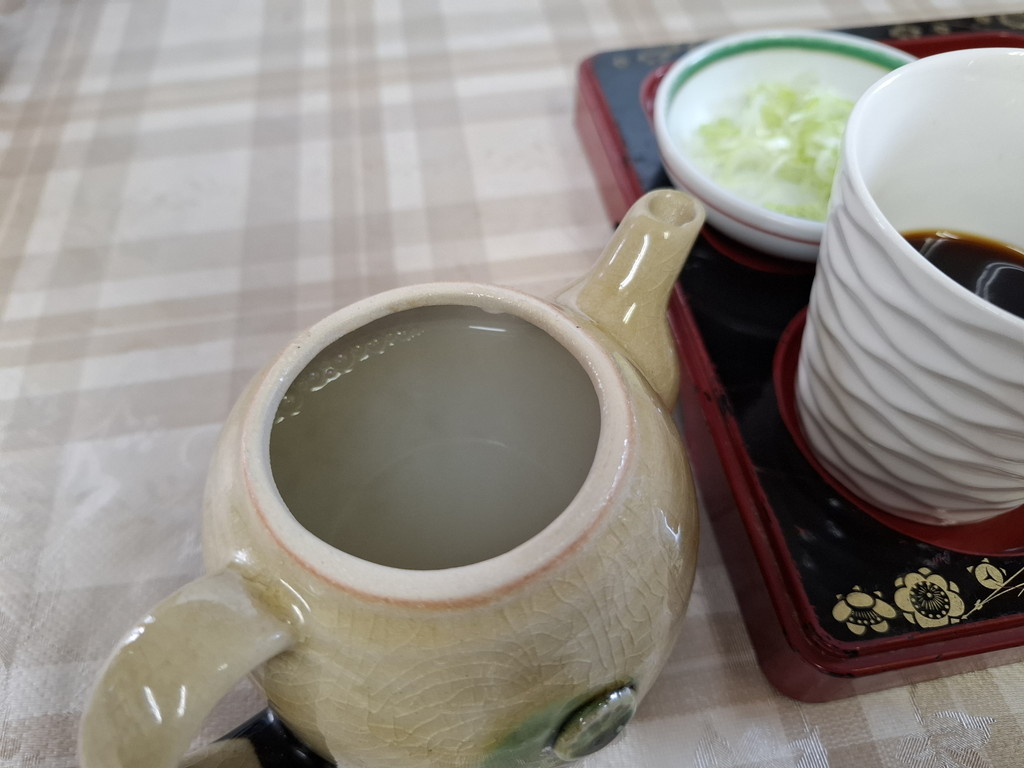 とろとろの蕎麦湯