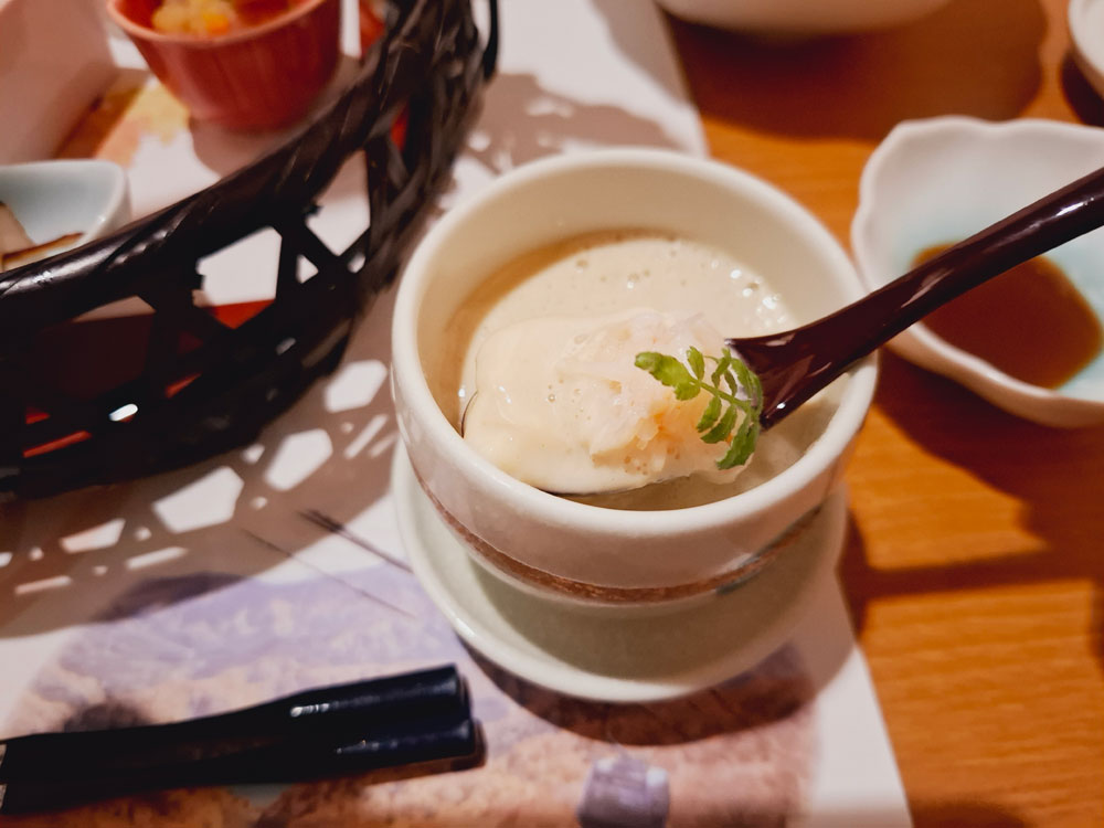 蒸し物 蟹味噌ムースの茶碗蒸し